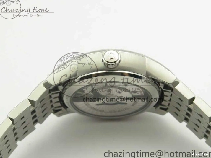 0315 De Ville Hour Vision 41mm SS VSF 1:1 Best Edition White Dial on SS Bracelet A8500 Super Clone Casual 7946